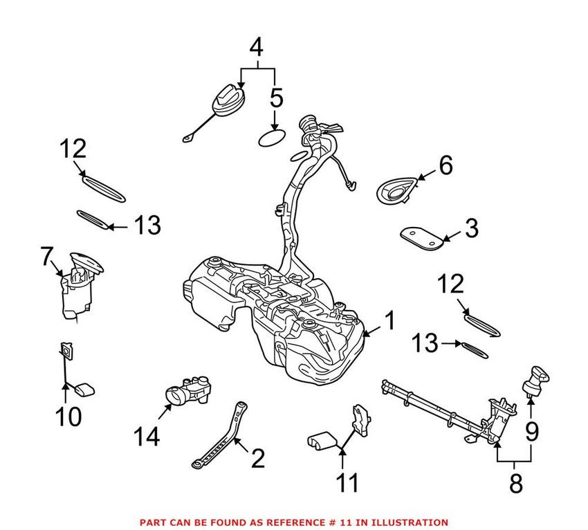 Mercedes Fuel Tank Sending Unit - Driver Left 2045400917